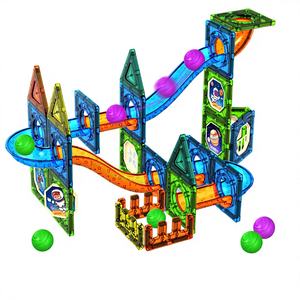 52pcs Hot Selling Preschool Educational Toys Stem Intelligence Colorful Kids <b>Building</b> Magnet Connecting <b>Blocks</b> Magnetic Tiles - Product Image 1