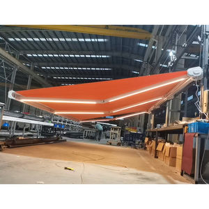 โครงอะลูมิเนียมอัลลอยด์ ผ้าใบโพลีเอสเตอร์เคลือบ PU ระบบมอเตอร์ไฟฟ้าควบคุมด้วยรีโมท ผ้าคลุมแบบม้วนเก็บได้ พร้อมผ้าคลุมถอดออกได้ - Product Image 3