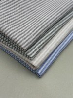 Tissu rayé en lin-coton de 0,3 cm, processus de teinture et de tissage, doux et écologique, idéal pour robes, chemises et pantalons