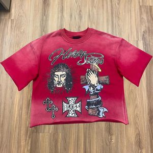 เสื้อยืดผู้ชายลายกราฟิกสีดำคอกลมแขนสั้นสตรีทแวร์เสื้อยืดฤดูร้อนสวมใส่สบายๆ - Product Image 3