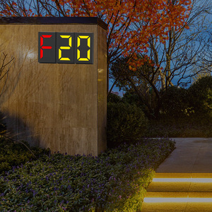 Solar Powered Door Plate Light House <b>Number</b> <b>Illuminated</b> Wall Mount Modern Exterior Design Color Changing LED Display - Product Image 2