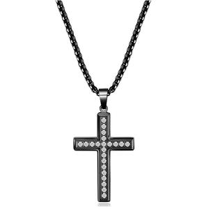 Hip Hop CZ Croix Religieuse De Luxe Pvd 316 En Acier Inoxydable Bijoux Pendentif Colliers Plaqué Or 2024 pour Femmes Femme Hommes - Product Image 5