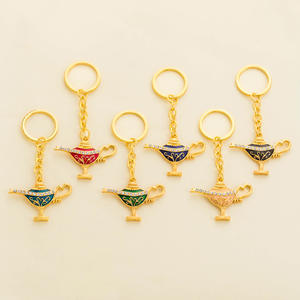 Porte-clés Lampe Magique en Métal Style <span class=keywords><strong>Marocain</strong></span>, Pendentif Émail Strass pour Sacs, Clés, Sacs à Dos, Souvenir Nuits Arabes, <span class=keywords><strong>Cadeau</strong></span> - Product Image 2