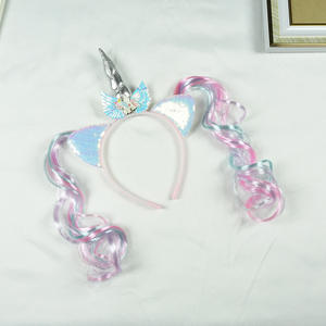 Nouveau pour <span class=keywords><strong>Amazon</strong></span> <span class=keywords><strong>licorne</strong></span> enfants perruque bandeau mignon dessin animé mon petit pour poney pince à cheveux accessoires de cheveux pour enfants - Product Image 3