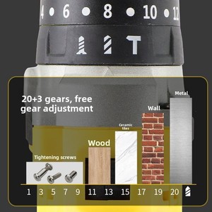 <span class=keywords><strong>Taladro</strong></span> de Impacto Inalámbrico sin Escobillas de 13 mm, 21 V, Iones de Litio, Alta Potencia, Multifunción, Atornillador Eléctrico, 120 Nm de Torque, 50 mm de Perforación - Product Image 4