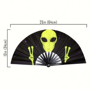 Guan Sen <b>Large</b> Hand Folding <b>Fans</b> High Premium Bamboo Custom Carved Clack Rave <b>Fan</b> for Parties Hand-Crafted Folding Hand Crack - Product Image 6