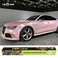 Film de protection de peinture (PPF) PET métallisé couleur violet fantôme argenté, effet peinture métallique véritable, haute brillance, auto-réparateur, pour carrosserie automobile