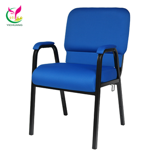 Sillas <span class=keywords><strong>de</strong></span> Alquiler para Hoteles Yichuang, Juego <span class=keywords><strong>de</strong></span> Sillas <span class=keywords><strong>de</strong></span> Iglesia con Cojín Azul y Brazos, Uso Interconectable para Iglesia - Product Image 1