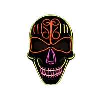 TW-M058 Offre Spéciale PVC Neon EL Glow LED Masque pour Cosplay Halloween & Party Trois Couleurs Lumière Rechargeable Avantage