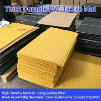 Dalles tactiles en PVC 60*120cm, dalles de signalisation pour aveugles, dalles adhésives, tapis de pavage tactiles pour les allées publiques