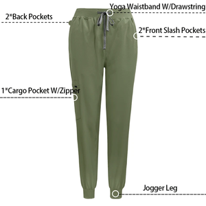 Traje de Spandex de dos piezas para mujer, uniformes de hospital de enfermeras más vendidos, pantalones elásticos para correr, conjuntos de uniformes de enfermería Premium - Product Image 4