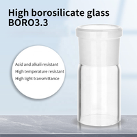 Adaptateur de raccordement en verre borosilicaté à paroi épaisse pour laboratoire avec joint de mise à la terre double cône/prise mâle/femelle