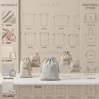Sacs à bijoux en microfibre suédée tendance 2021 avec logo personnalisé pour colliers, bagues et bracelets