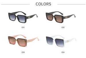 Fashion New Beautiful Ladies Outdoor Travel Beach Sunblock Dot Diamond Big <b>Frame</b> Color Sunglasses - Product Image 6