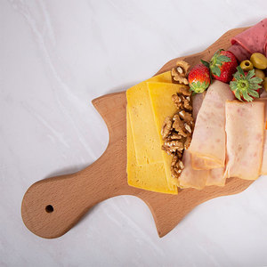 Planches à découper en bois de haute qualité, double poignée, ondulées, multifonctions, pour légumes, 64 x 20 cm, pour la cuisine - Product Image 4