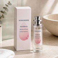 Flacon de parfum en verre transparent cylindrique mince de 30 ml avec options de col à vis et de col à sertir