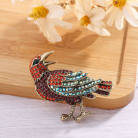 Pas Cher Personnalisé Prix De Gros Mode En Alliage De Zinc Multicolore Strass Cristal Animal oiseaux Broches Broches En Vrac