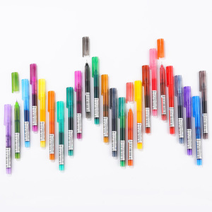 Stylo bille liquide droit 24 couleurs, encre noire à séchage rapide, style rétro, pour prise de notes, avec pointe <span class=keywords><strong>aiguille</strong></span> - Product Image 4