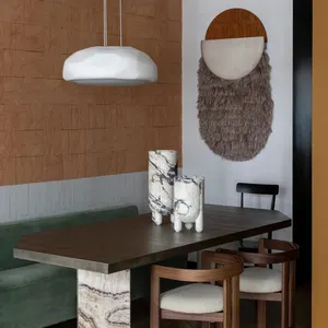 Stonekocc1ペアフレンチヴィンテージワビ-サビミラスニューヨークナチュラルマーブルストーン3脚三脚花瓶装飾品家の装飾 - Product Image 3