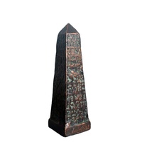 Figurine d'obélisque égyptien en métal, technique de moulage, pour décoration de table