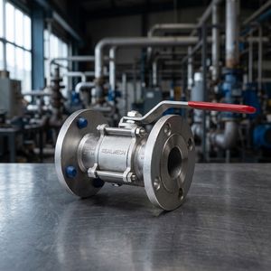 Válvula de Bola de Paso Completo CF8 CF8M 1PC 150 #   Válvula de Control de Flujo de Agua, Aceite y Gas con Brida BSP NPT de 1/4"-4" - Product Image 2