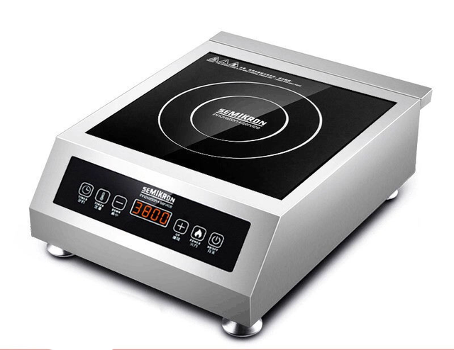 SEMIKRON 3600W/5000W Concave Flat Commercial Electric Induction Cooker Stainless Steel Touch Control Multi-Function Class Energy