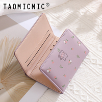 Dompet Wanita Kartun Lucu TAOMICMIC dengan Desain Lipat 3 untuk Penggunaan Kampus Remaja Harga Grosir