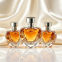 Flacon de parfum en forme de cœur exclusif pour la Saint-Valentin, 100 ml, design unique, flacon de parfum vide avec pompe, logo personnalisable