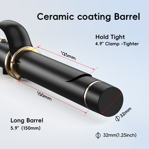 Rizador de <span class=keywords><strong>pelo</strong></span> giratorio automático de Color personalizado, rizos ondulados, rizador de <span class=keywords><strong>pelo</strong></span> de barril de cerámica <span class=keywords><strong>largo</strong></span> <span class=keywords><strong>con</strong></span> configuración de temporizador - Product Image 2