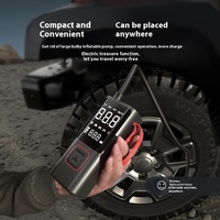 Gonfleur de pneus sans fil numérique portable à cylindre unique avec écran, lumière d'urgence, batterie au lithium grande capacité, certifié CE, 12V