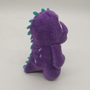 Porte-clés mascotte personnalisé violet dessin animé Deeno Saur dinosaure peluche PP coton rempli - Product Image 3