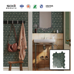 Vật liệu xây dựng đá cẩm thạch với kim loại hoa thiết kế bằng tia nước sàn Inlay đá khảm cho khách sạn và biệt thự tường hoa - Product Image 2