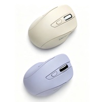 Mouse Nirkabel Multi Warna Kustom 2.4G Mode Ganda Dapat Diisi Ulang 2400 DPI Ringan Portabel untuk Bisnis Kantor