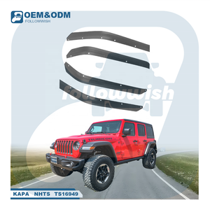 Followish <span class=keywords><strong>Precio</strong></span> de fábrica JL Ceja de rueda de hoja de sauce delantera y trasera para <span class=keywords><strong>Jeep</strong></span> Wrangler JL Ceja de rueda trasera - Product Image 3