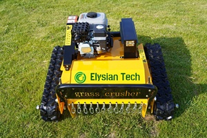 Robot cortacésped todoterreno con motor diésel de 1800W, agricultura de 2 tiempos de 24V con Control remoto para cortar césped en pistas de goma - Product Image 5