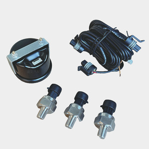 Digital Air Pressure Gauge Kit 52mm Red Display With <b>Sensors</b> And Wiring <b>For</b> <b>Cars</b> Trucks Engineering Vehicles - Product Image 2