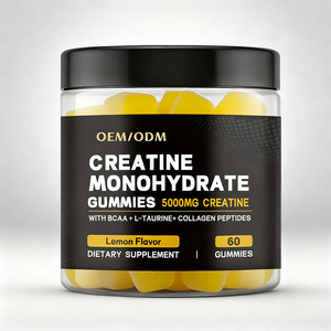 Gomme Monoidrato per Uomini e Donne - con <span class=keywords><strong>BCAA</strong></span>, Peptidi di Collagene, L-Taurina, Vitamina B12, D3, Creatina, Senza Glutine, ad Alto Contenuto Proteico per Adulti - Product Image 1