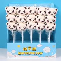 36g Sucettes en guimauve multicolores aux saveurs fruitées, série animaux de dessin animé (Éléphant, Lapin, Panda, Poussin)