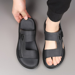Sandales d'été pour hommes à bout ouvert en EVA, à enfiler, respirantes, avec semelle extérieure en caoutchouc, chaussures décontractées de plage - Product Image 3