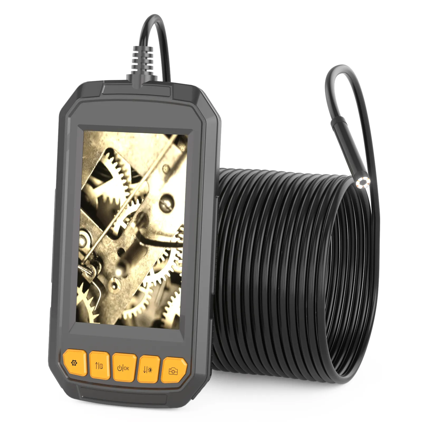 10m DiGear 8mm handhold inspection camera screen 4.3 pollici industriale flessibile cavo rigido endoscopio endoscopio fotocamera