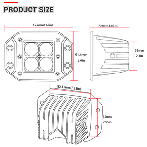 Valesun - Nueva Luz de Conducción LED de 16 W, Lente 5D, 5, 7 y 9 Pulgadas, Luz de Conducción Blanca y Amarilla, Haz Combinado de Punto e Inundación, Luz de Reversa para ATV y SUV - Product Image 5