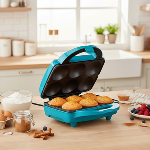 Macchina Elettrica Antiaderente per Cupcake da 6 Porzioni, Cuoce 6 Cupcake, Muffin, Pizza Cup, Cinnamon Buns - Regalo per Pasticceri - Product Image 5