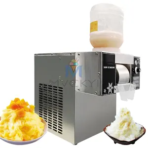 Trituradora de hielo Mvckyi 160 KG/H, máquina cortadora de hielo en escamas de nieve, pequeña máquina automática bingsu coreana, máquina para hacer hielo en nieve a la venta