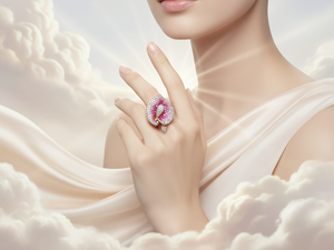 Bijoux en pierres précieuses en livraison directe mondiale, or 18 carats, diamant d'Afrique du Sud, bague en saphir rose naturel pour femmes - Product Image 5