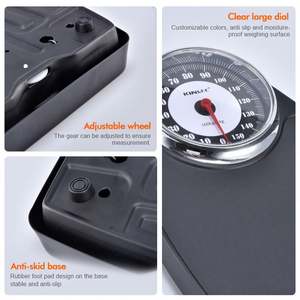 เครื่องชั่งน้ำหนัก KINLEE รับน้ำหนักได้ 160 กก. 350 ปอนด์ ความแม่นยำสูง แบบเข็มชี้ รูปทรงสี่เหลี่ยมผืนผ้า ใช้พลังงานจากแบตเตอรี่ - Product Image 3
