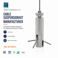 Clip de fixation en laiton bifurqué pour câble métallique 0,8-2,8 mm pour éclairage et gestion des câbles en pot YUYANG