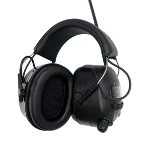 Orejeras de protección auditiva plegables para auriculares de radio Am/FM industriales con micrófono externo