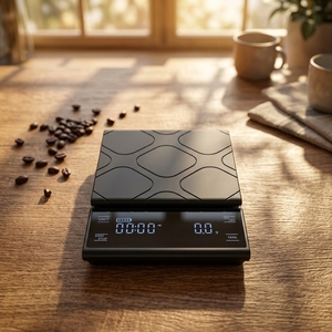 <span class=keywords><strong>Matou</strong></span> Marken-Elektronische Kaffeewaage mit Timer ABS-Material Hohe Genauigkeit 0,1g LED-Anzeige Schwarz - Product Image 3