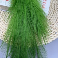 Rumput Pampas Palsu Merah 43" Tinggi Tidak Rontok Rumput Buatan untuk Dekorasi Pernikahan Natal Imlek Rumah & Pesta Boho