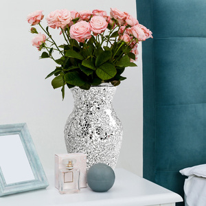 Bình Thủy Tinh Màu Bạc Chất Lượng Tốt Để Trang Trí Nhà Cửa Và Lọ Khảm Bàn Hôn Nhân Có Gương Cho Đám Cưới - Product Image 4